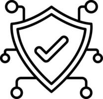 Cyber Security Line Icon vector