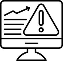 Monitoring Line Icon vector