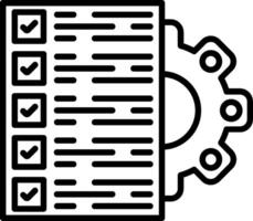 Project Management Line Icon vector