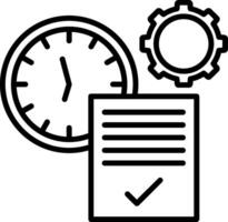Time Management Line Icon vector
