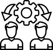 Resource Allocation Line Icon vector