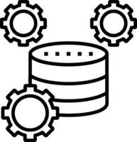 Database Management Line Icon vector