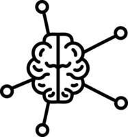 Mind Map Line Icon vector