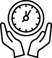 Timekeeping Line Icon vector