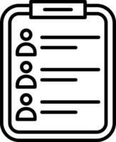 Shortlist Line Icon vector