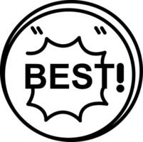Best Line Icon vector
