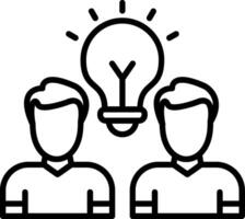 Brainstroming Line Icon vector