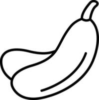 Cucumber Line Icon vector