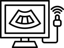 Echo Line Icon vector