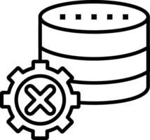 Database Line Icon vector