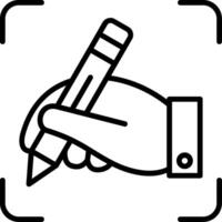 Handwriting Line Icon vector