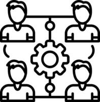 Process Line Icon vector
