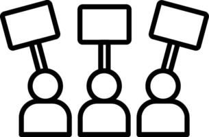 Demonstration Line Icon vector