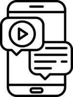 Mobile Line Icon vector