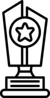 Trophy Star Line Icon vector