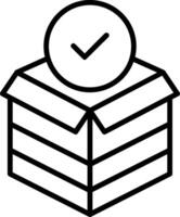 Unboxing Line Icon vector
