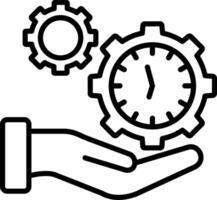 Time Management Line Icon vector