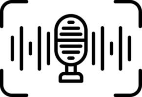 Voice Recognition Line Icon vector