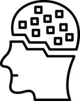 Artificial Intelligence Line Icon vector