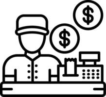 Help Call Line Icon vector