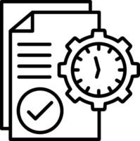 Planning Line Icon vector