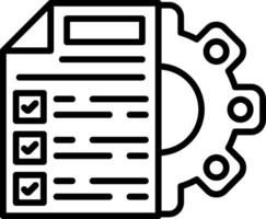 Task Planning Line Icon vector