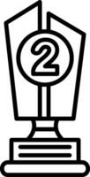 2nd Prize Line Icon vector