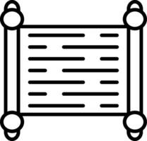 Paper Scroll Line Icon vector