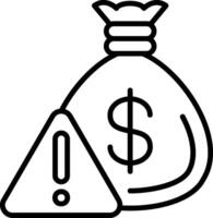 Risk Management Line Icon vector