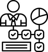 Organization Hierarchy Line Icon vector