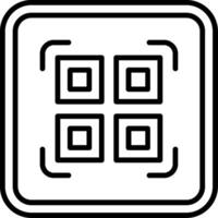 Qr Code Scan Line Icon vector