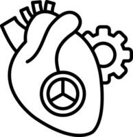 Heart Line Icon vector