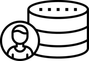 User Data Line Icon vector