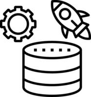 Database Line Icon vector