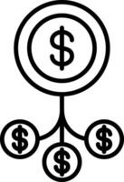 Diversification Line Icon vector