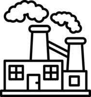 Factory Line Icon vector