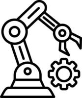 Robotic Line Icon vector