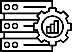 Data Management Line Icon vector