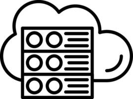Cloud Server Line Icon vector