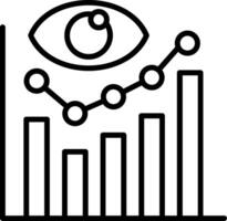 Predictive Analysis Line Icon vector