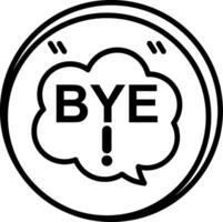 Bye Line Icon vector
