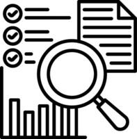 Exploratory Analysis Line Icon vector
