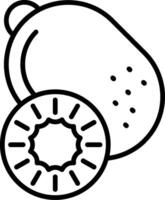 Kiwi Line Icon vector