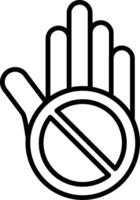 Objection Line Icon vector