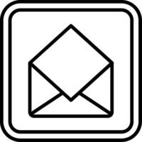 Open Mail Line Icon vector