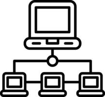 Computer Networking Line Icon vector
