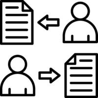 File Sharing Line Icon vector