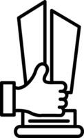 Trophy Cup Line Icon vector
