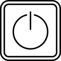Power On Line Icon vector