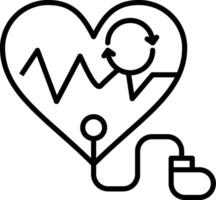 Pacemaker Line Icon vector